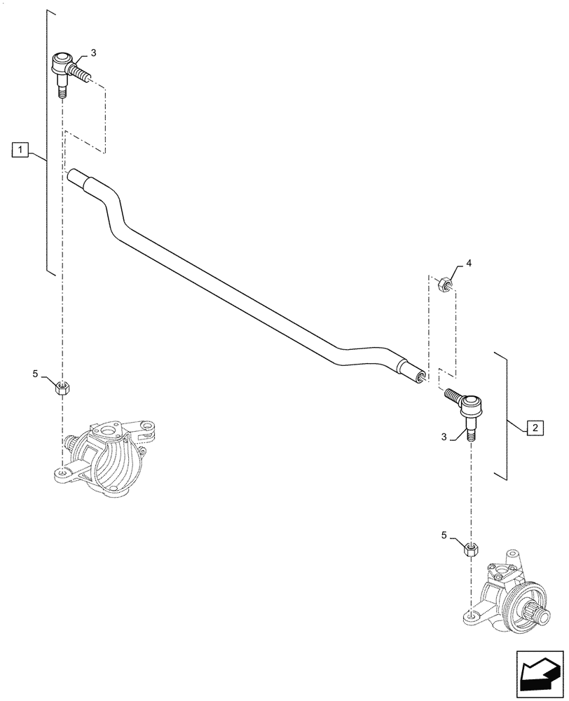 Схема запчастей Case IH PUMA1654 - (41.106.AG[01]) - FRONT AXLE, STEERING TRACK ROD (41) - STEERING