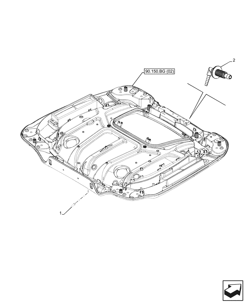 Схема запчастей Case IH MAXXUM 150 - (55.518.AG[03]) - VAR - 392209, 743729 - WINDOW, REAR, SPRAY, NOZZLE (55) - ELECTRICAL SYSTEMS