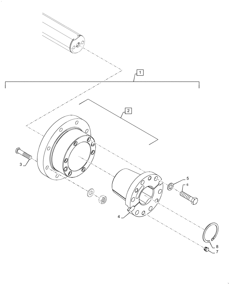 Схема запчастей Case IH PUMA1804 - (27.120.AR[01]) - REAR AXLE, WHEEL HUB (27) - REAR AXLE SYSTEM