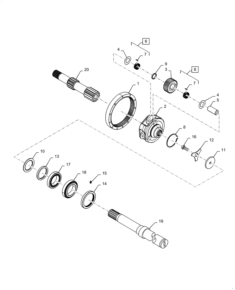 Схема запчастей Case IH PUMA1654 - (27.120.AF[01]) - PLANETARY FINAL DRIVE (27) - REAR AXLE SYSTEM