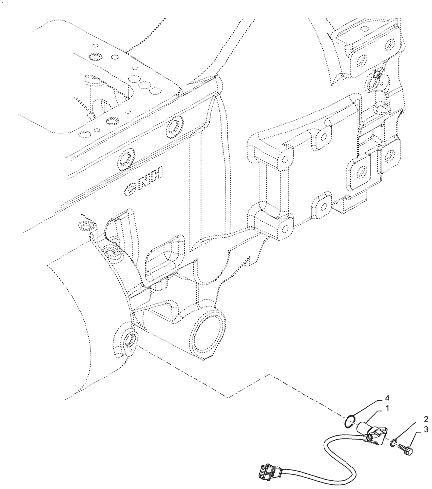 Схема запчастей Case IH PUMA1804 - (55.020.AB[02]) - TRANSMISSION, SPEED SENSOR (55) - ELECTRICAL SYSTEMS