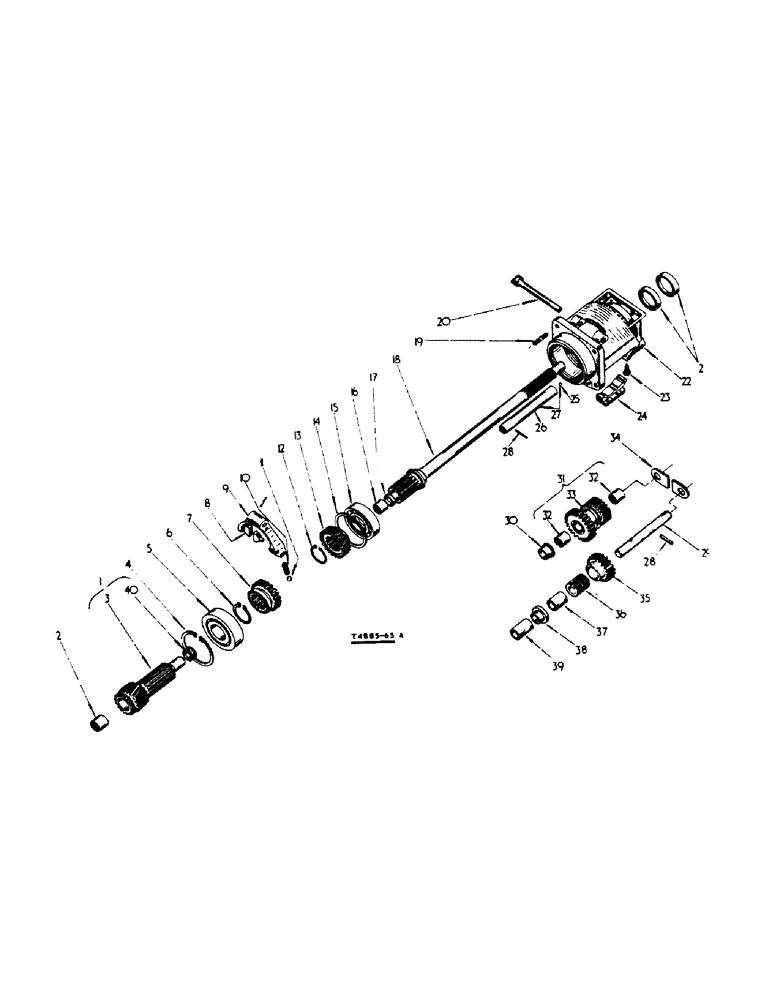 Схема запчастей Case IH 444 - (6-48) - FULL FORWARD AND REVERSE ATTACHMENT, KEY TO UNITS (06) - POWER TRAIN