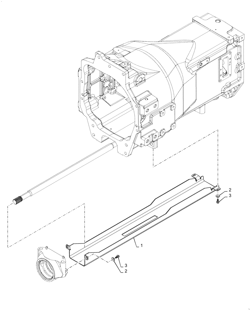 Схема запчастей Case IH PUMA1654 - (23.314.AB[02]) - DRIVE SHAFT, SHIELD (23) - FOUR WHEEL DRIVE SYSTEM