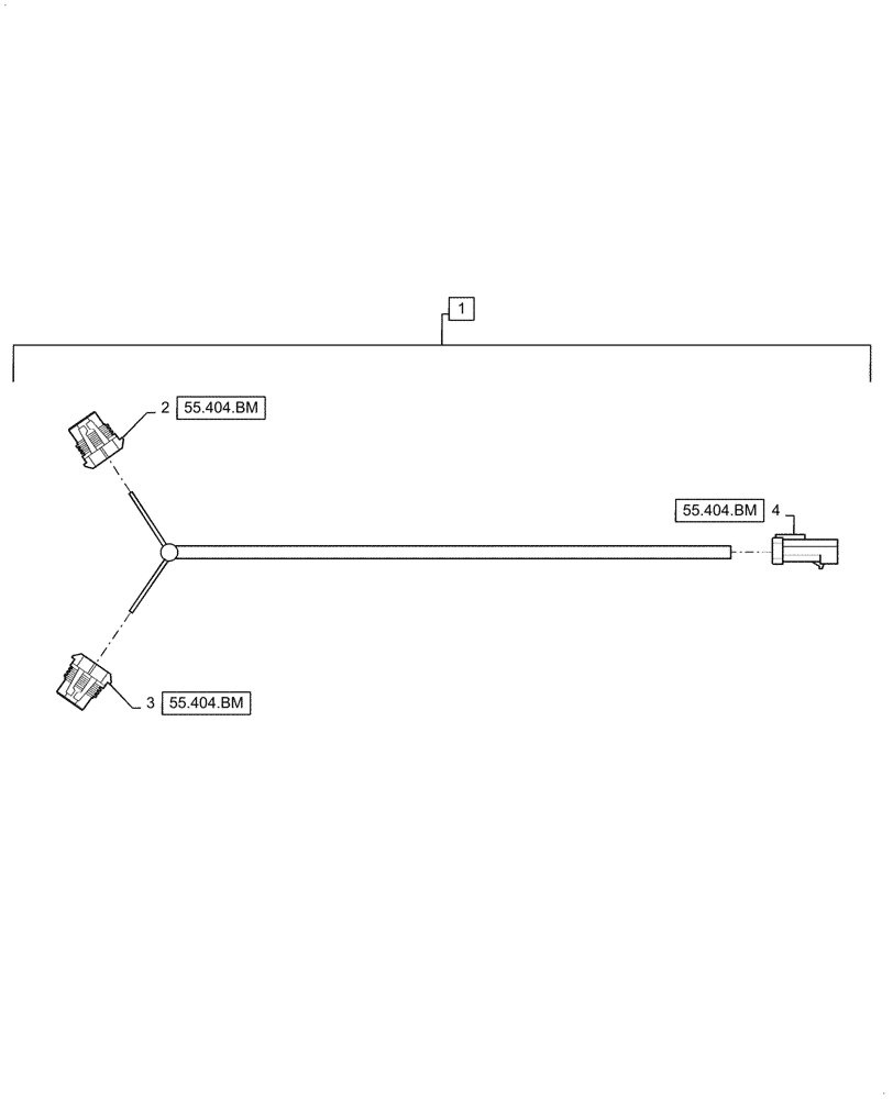 Схема запчастей Case IH 5088 - (55.100.BZ) - WIRE HARNESS, REAR LIGHT (55) - ELECTRICAL SYSTEMS