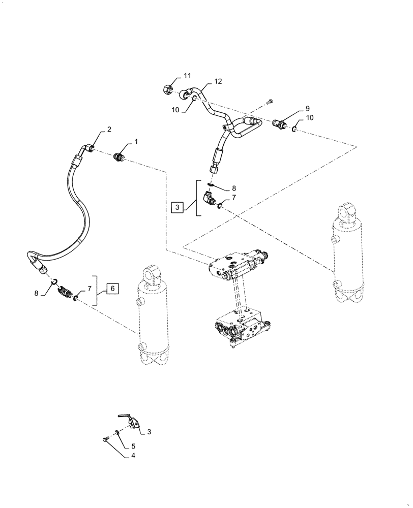 Схема запчастей Case IH PUMA1804 - (35.100.AR[05]) - LIFTER LINES - LIFTER CYLINDERS PIPES (35) - HYDRAULIC SYSTEMS