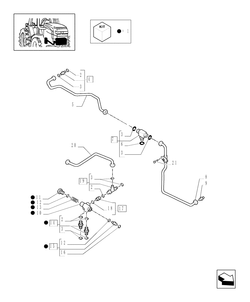 Схема запчастей Case IH MAXXUM 115 - (1.29.7/14) - 113 L/MIN CCLS PUMP FOR EDC AND SPS (40-50KM/H) - GEARBOX LUBRICATION PIPING - C6562 (VAR.333836-335836 / 743744) (03) - TRANSMISSION