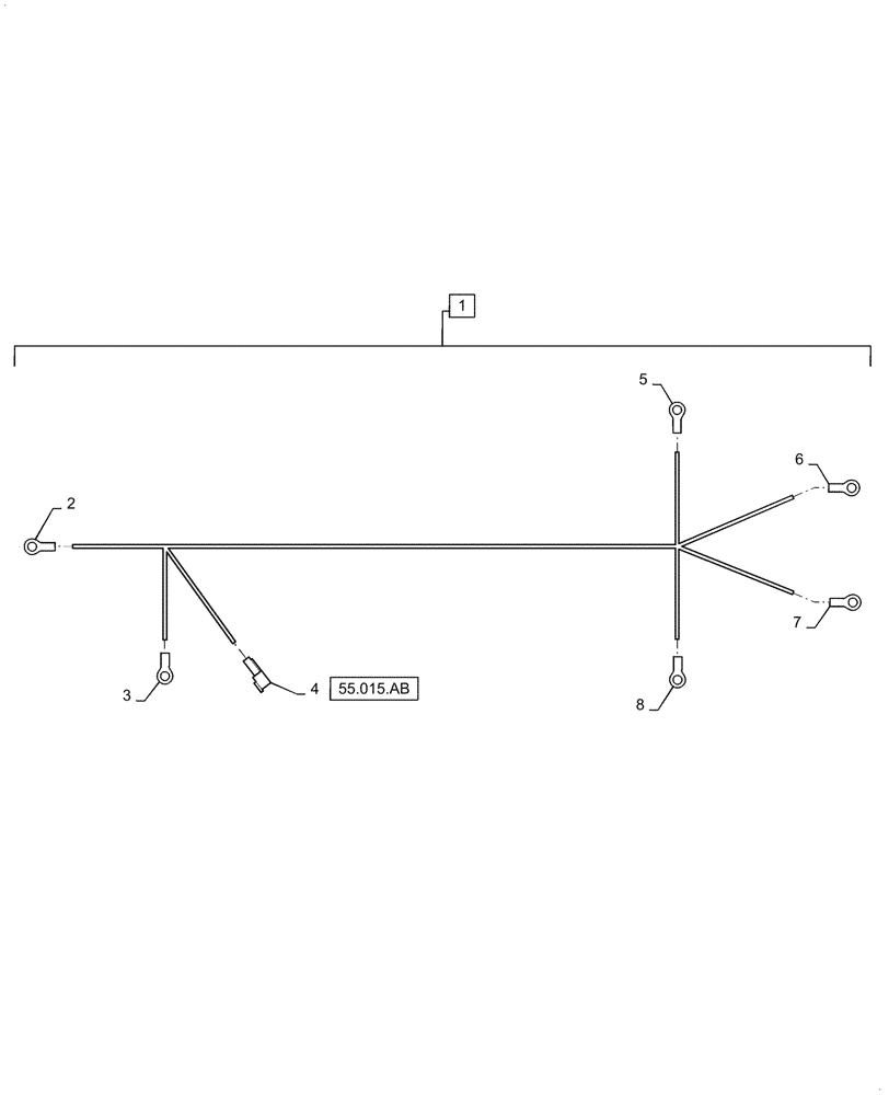 Схема запчастей Case IH 5088 - (55.202.AA) - WIRE HARNESS, GRID HEATER (55) - ELECTRICAL SYSTEMS