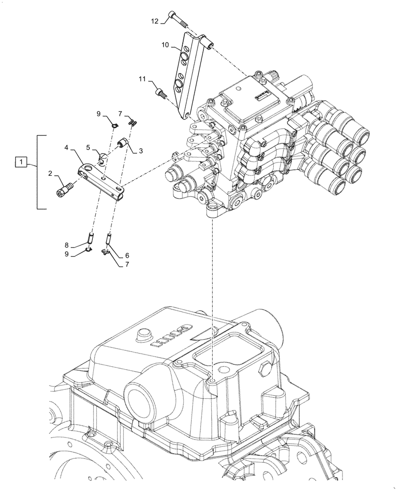 Схема запчастей Case IH PUMA1804 - (35.204.BE[12]) - REAR REMOTE CONTROL VALVE, LEVER (35) - HYDRAULIC SYSTEMS