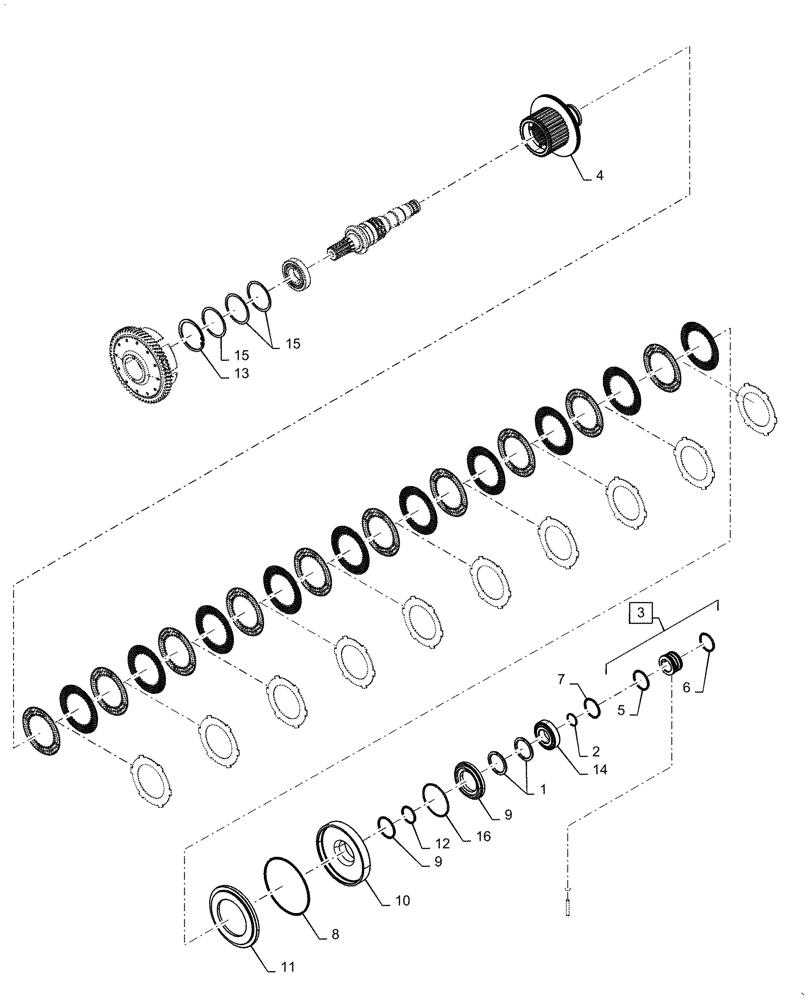 Схема запчастей Case IH PUMA1654 - (21.160.AA[06]) - ENGAGEMENT CLUTCH CONTROL - SPLINED HUB AND RELATED PARTS (21) - TRANSMISSION