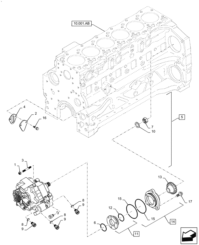 Схема запчастей Case IH PUMA1804 - (10.218.AQ[01]) - FUEL INJECTION PUMP, FP38040 (10) - ENGINE