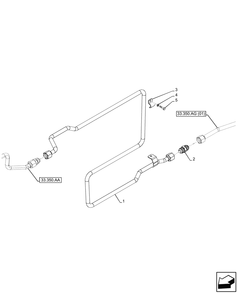 Схема запчастей Case IH PUMA 220 - (33.350.AH[07]) - VAR - 337479, 337480 - ANTILOCK BRAKING SYSTEM (ABS), LINE (33) - BRAKES & CONTROLS