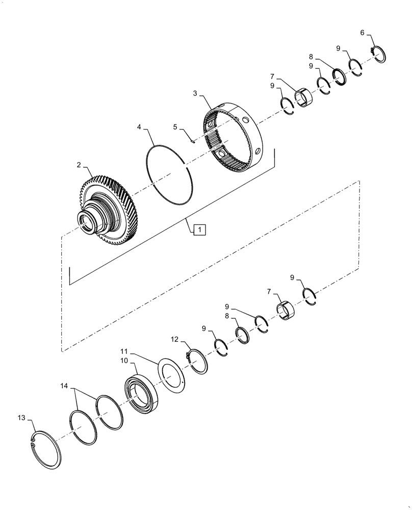 Схема запчастей Case IH PUMA1804 - (21.148.AH[01]) - TRANSMISSION, SPLITTER, CLUTCH (21) - TRANSMISSION