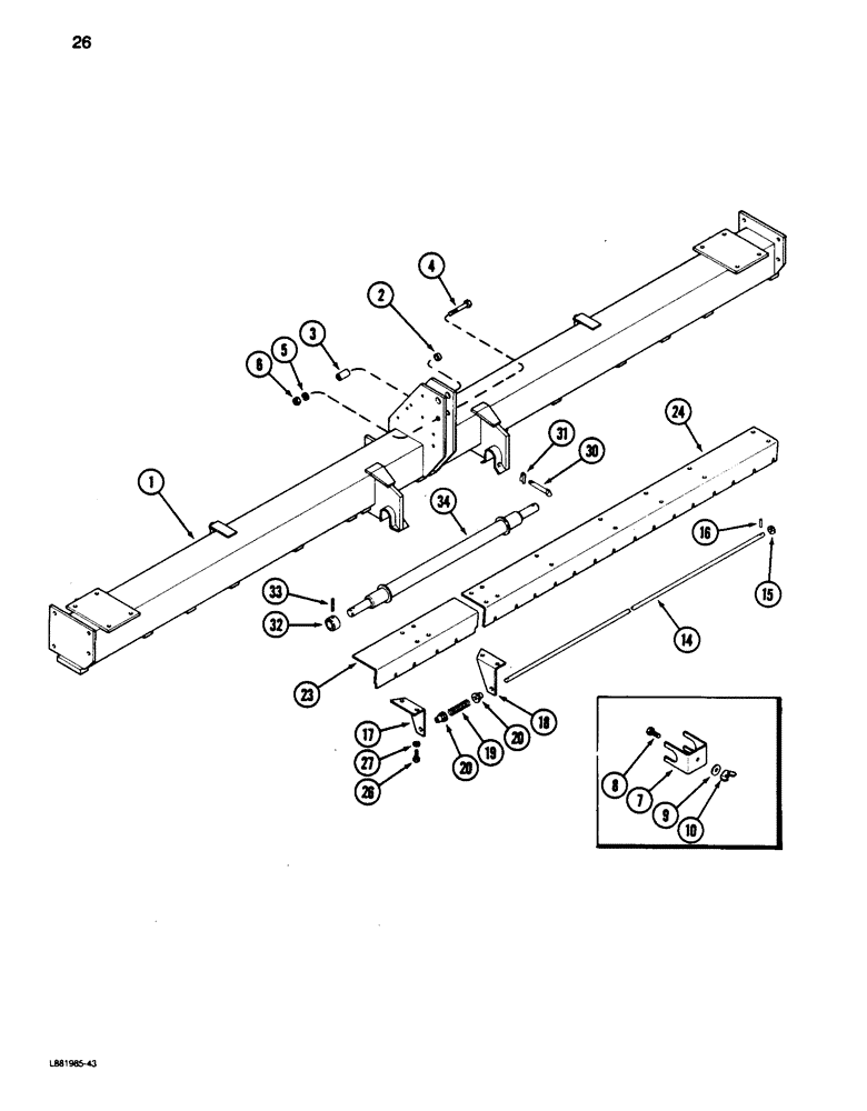 Схема запчастей Case IH 5200 - (26) - MAIN FRAME 