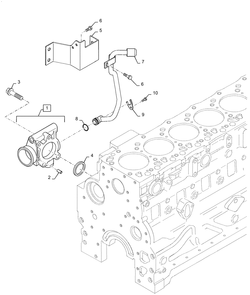 Схема запчастей Case IH PUMA1804 - (10.400.AP[01]) - RADIATOR COOLANT TUBES (10) - ENGINE