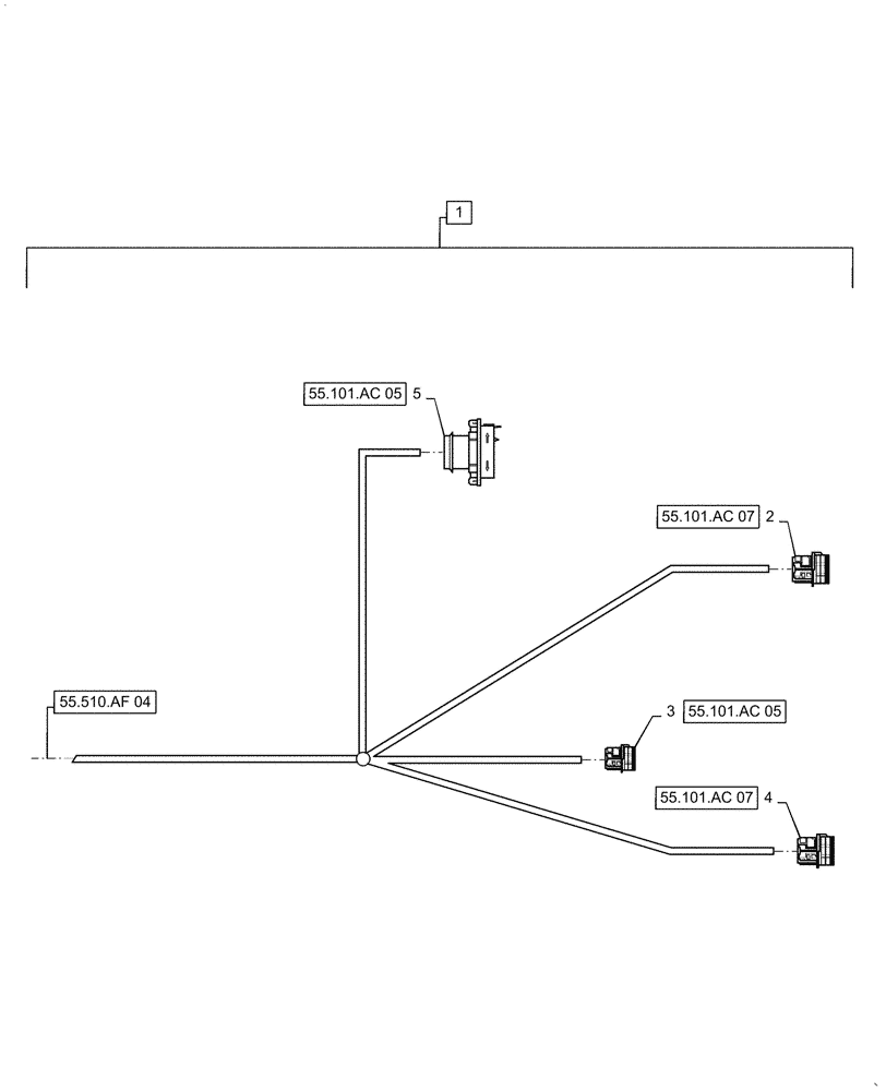 Схема запчастей Case IH 7088 - (55.510.AF[03]) - WIRE HARNESS, CAB MAIN (55) - ELECTRICAL SYSTEMS