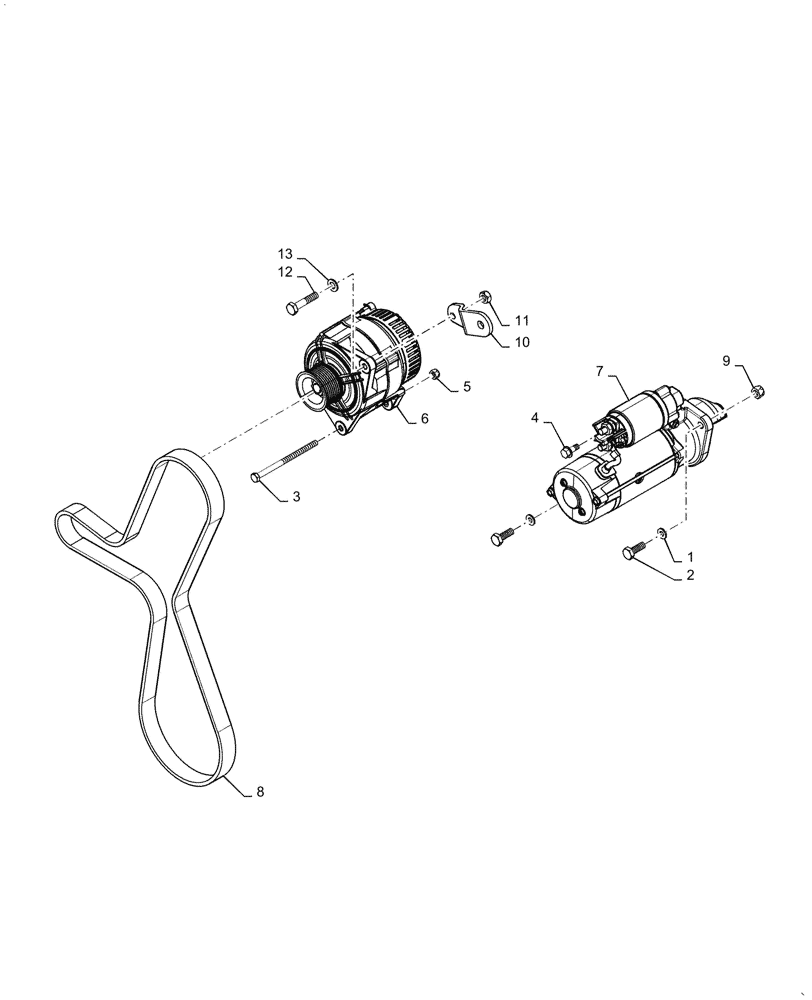 Схема запчастей Case IH PUMA1804 - (55.301.AA[03]) - ALTERNATOR, 120A (55) - ELECTRICAL SYSTEMS