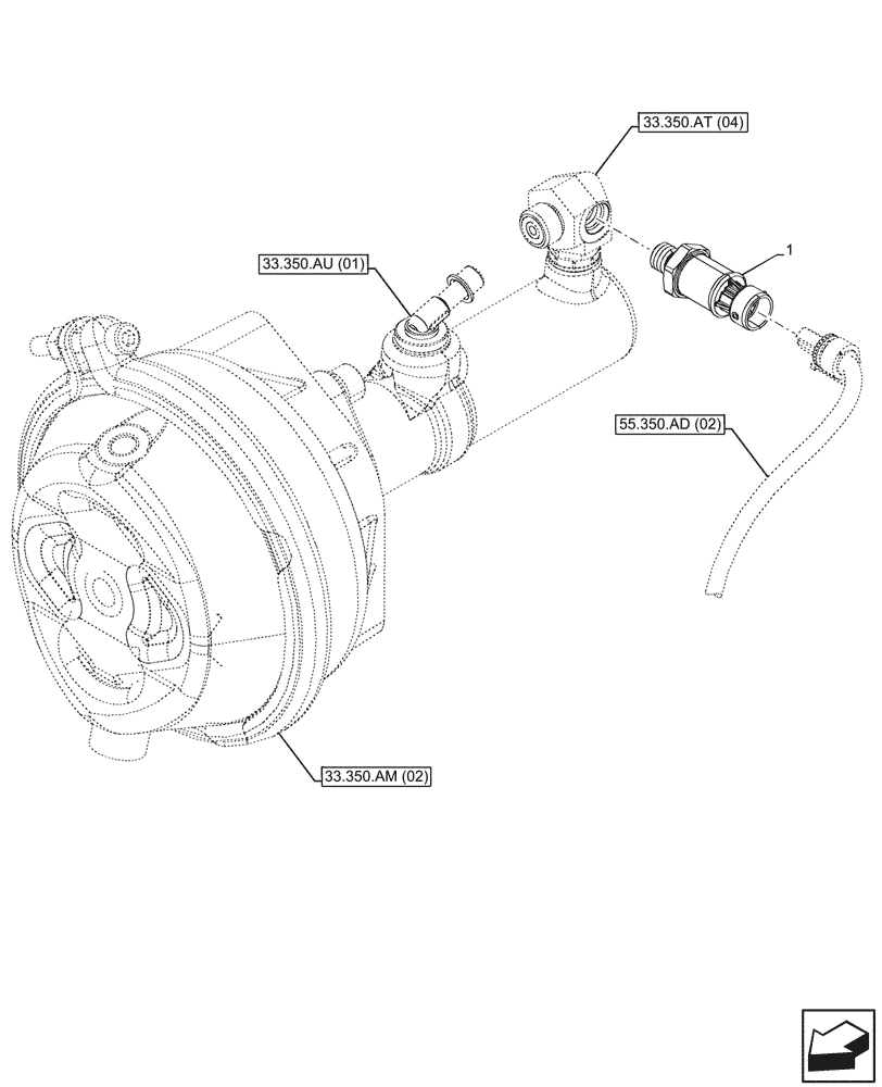 Схема запчастей Case IH PUMA 185 CVT - (55.350.AB[01]) - VAR - 337479, 337480 - ANTILOCK BRAKING SYSTEM (ABS), SENSOR, OIL PRESSURE (55) - ELECTRICAL SYSTEMS