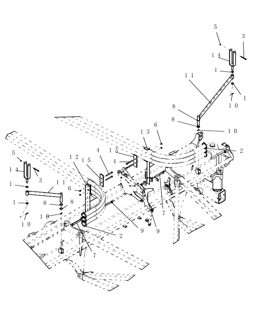 Схема запчастей Case IH ATX700 - (01.240.1) - FRAME, AIRPACK CENTER SECTION (12) - FRAME