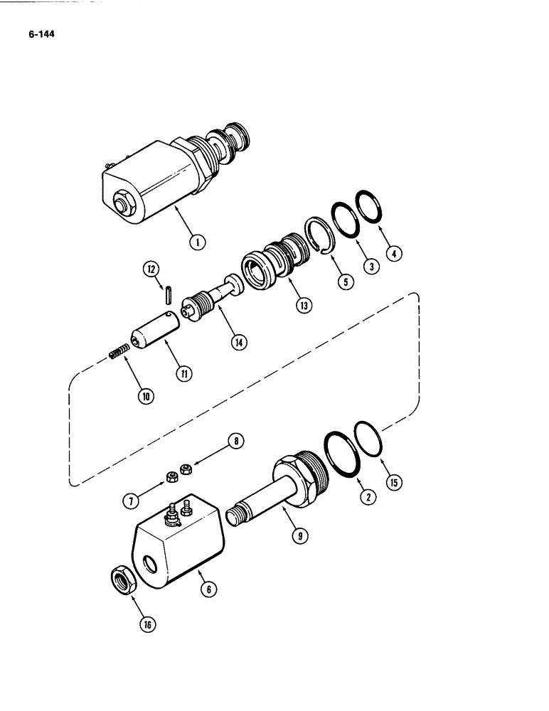 Схема запчастей Case IH 4494 - (6-144) - POWER SHIFT SOLENOID ASSEMBLY (06) - POWER TRAIN