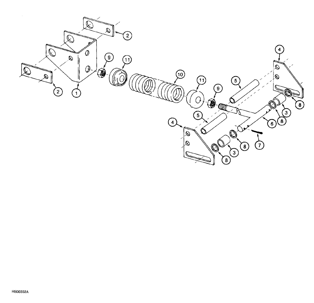 Схема запчастей Case IH 5700 - (9-092) - WING LIFT HELPER SPRING, NON LEVEL LIFT MODELS, SINGLE FOLD MODELS, 25 FOOT THROUGH 31 FOOT WIDE (18) - MISCELLANEOUS