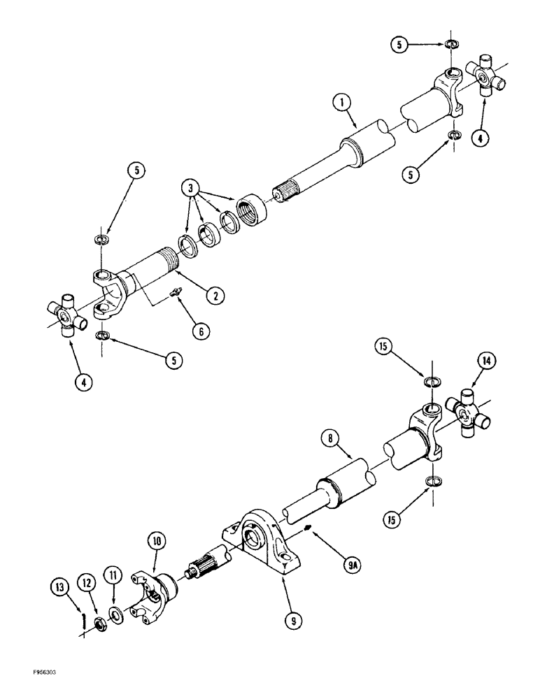 Схема запчастей Case IH 9310 - (6-064) - PTO DRIVE SHAFT ASSEMBLIES (06) - POWER TRAIN