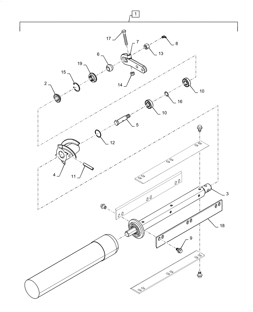 Схема запчастей Case IH 4406-38 - (58.210.AK[05]) - KNIFE ASSY, STALK ROLL (58) - ATTACHMENTS/HEADERS