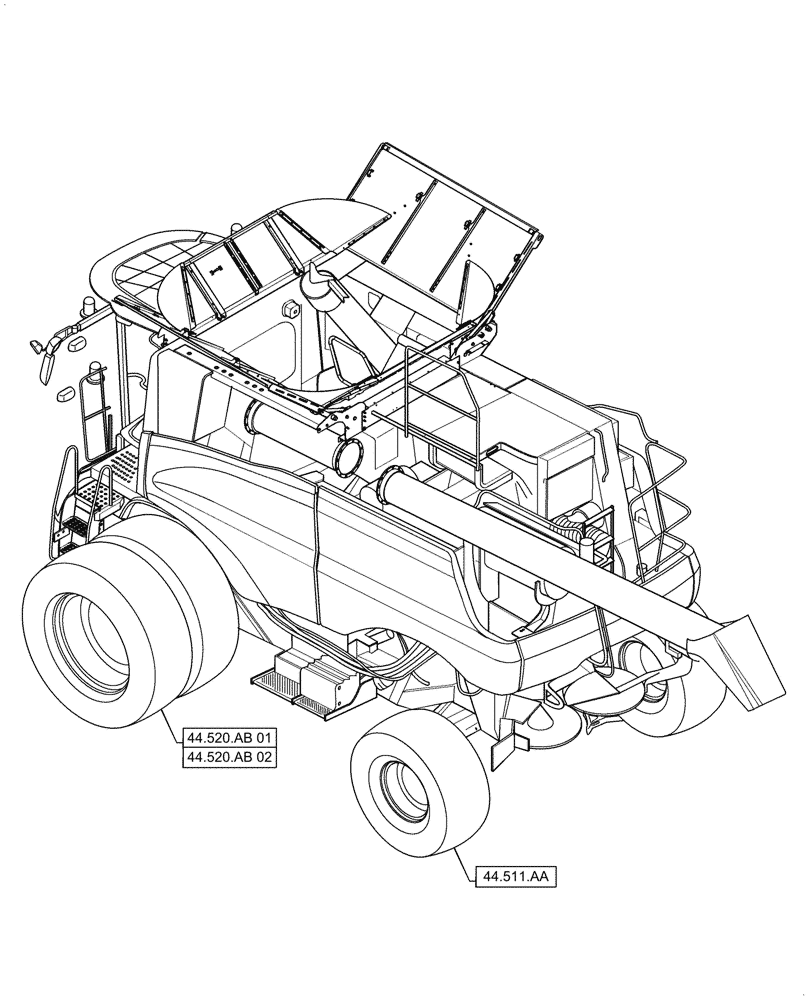 Схема запчастей Case IH 6088 - (44.000.00) - SECTION INDEX - WHEELS (44) - WHEELS