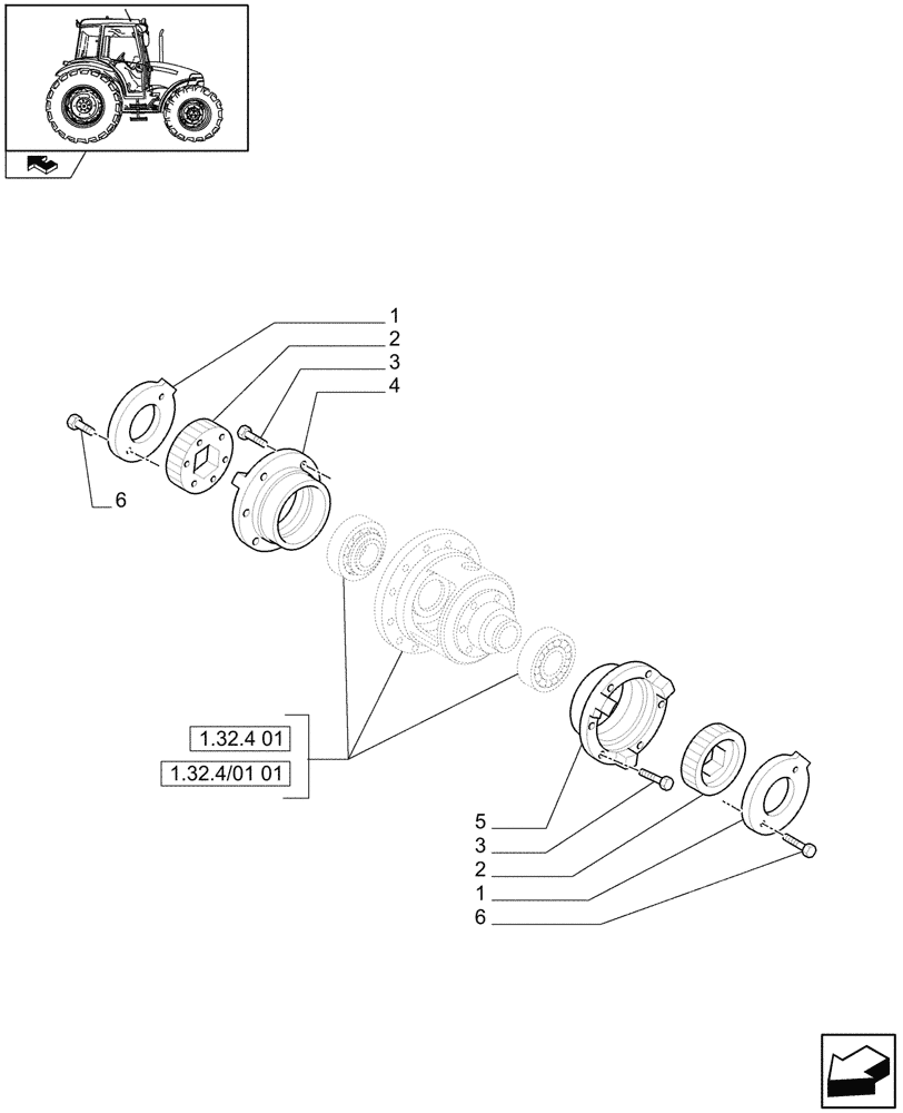 Схема запчастей Case IH FARMALL 90 - (1.32.0) - BOXES, COVERS AND SUPPORTS (03) - TRANSMISSION