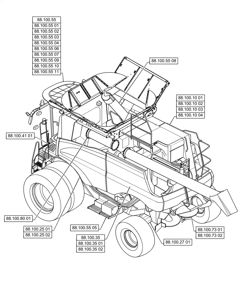 Схема запчастей Case IH 5088 - (88.000.00[01]) - SECTION INDEX - ACCESSORIES (88) - ACCESSORIES