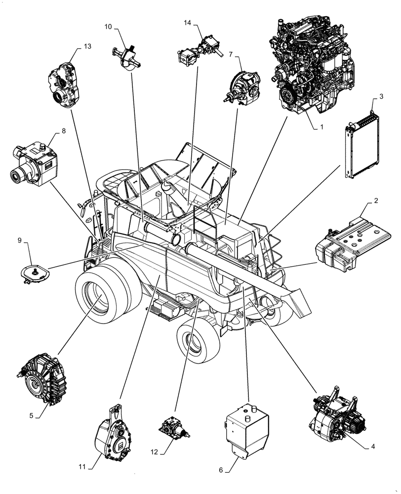 Схема запчастей Case IH 7088 - (05.100.03[02]) - CAPACITIES (05) - SERVICE & MAINTENANCE