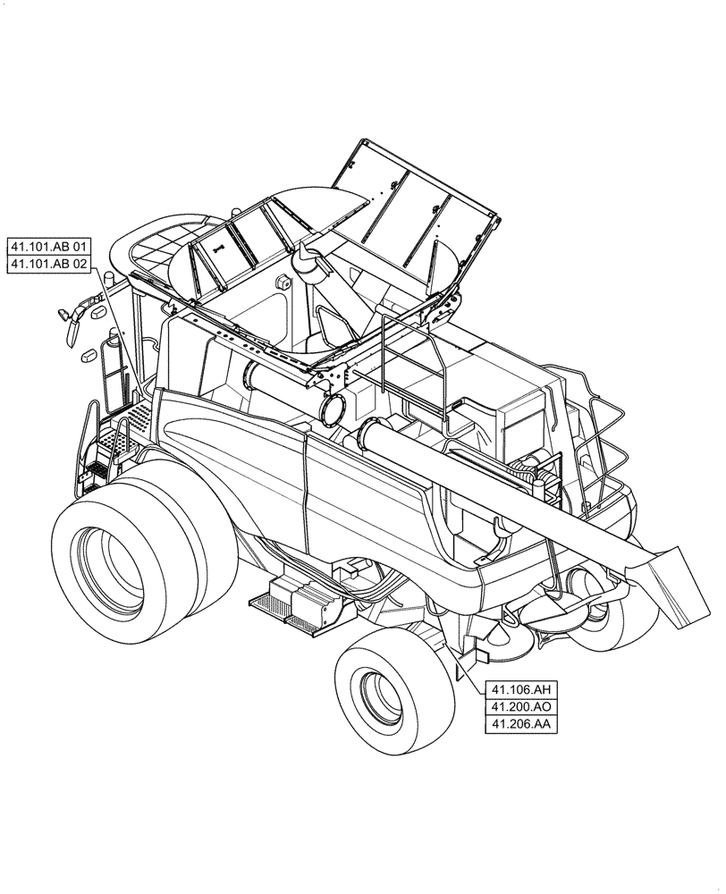 Схема запчастей Case IH 5088 - (41.000.00) - SECTION INDEX - STEERING (41) - STEERING
