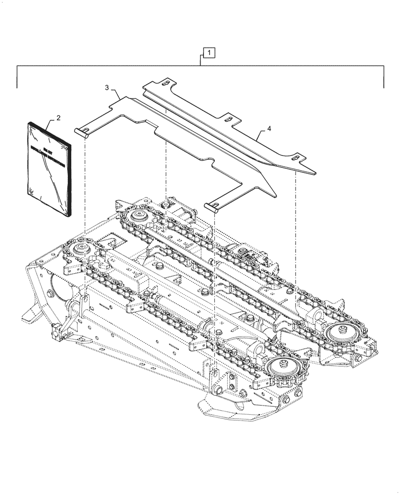 Схема запчастей Case IH 4408-38 - (58.216.AI) - KIT, ROW UNIT DECK PLATES (58) - ATTACHMENTS/HEADERS