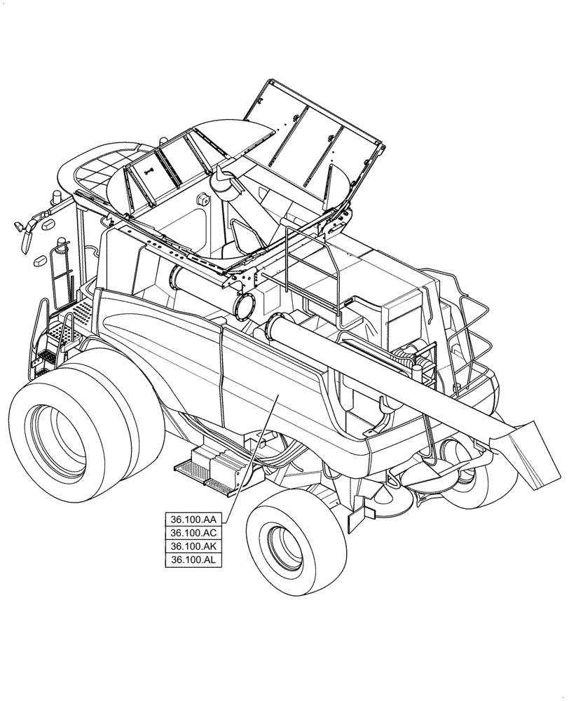 Схема запчастей Case IH 7088 - (36.000.00) - SECTION INDEX - PNEUMATIC SYSTEMS (36) - PNEUMATIC SYSTEM