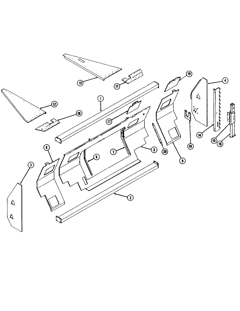 Схема запчастей Case IH 304 - (28) - TOOL BAR, 3 - 4 ROW (58) - ATTACHMENTS/HEADERS