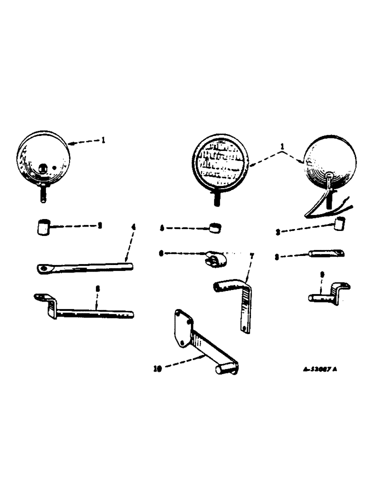 Схема запчастей Case IH 140 - (08-13) - ELECTRICAL, HEAD LIGHTS, REAR LIGHTS AND SUPPORTS (06) - ELECTRICAL