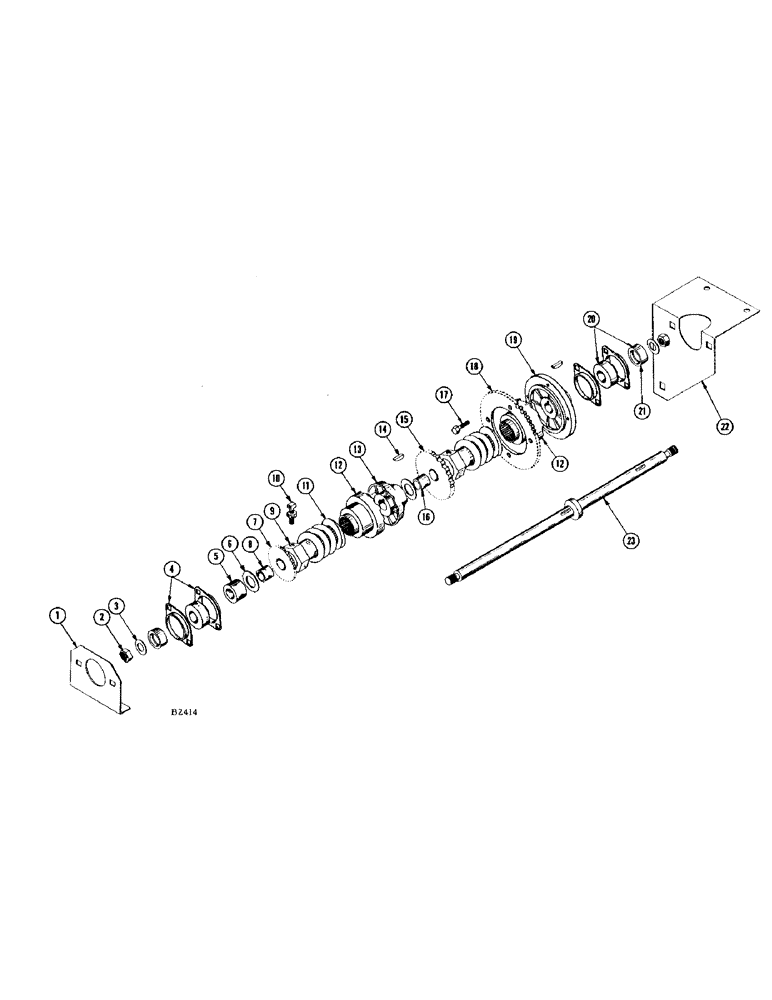 Схема запчастей Case IH 460 - (072) - ELEVATOR DRIVE COUNTERSHAFT (60) - PRODUCT FEEDING