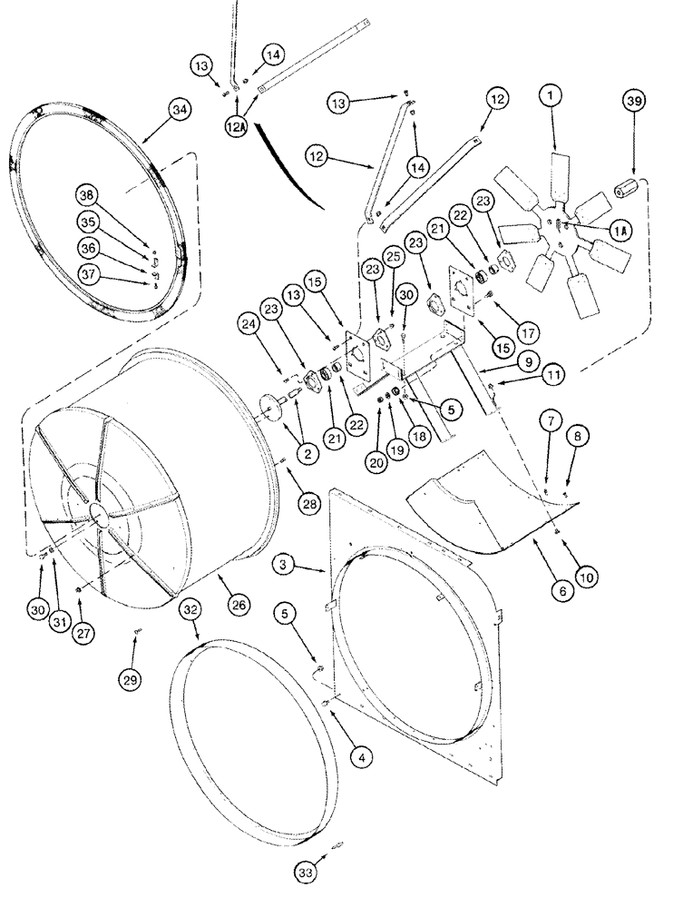 Схема запчастей Case IH 2366 - (02-05[01]) - ROTARY AIR SCREEN - BSN JJC0255700 (01) - ENGINE