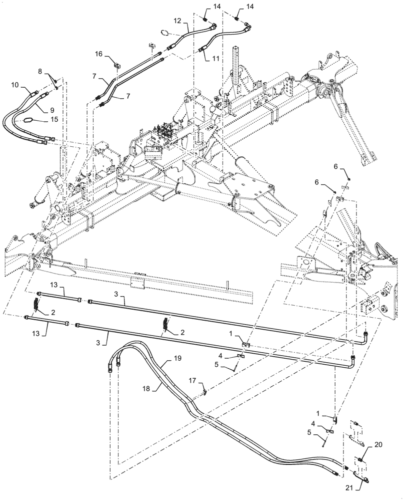 Схема запчастей Case IH 2150 - (35.100.BI[12]) - LIFT AND FOLD HYDRAULICS DRAW BAR HITCH (35) - HYDRAULIC SYSTEMS