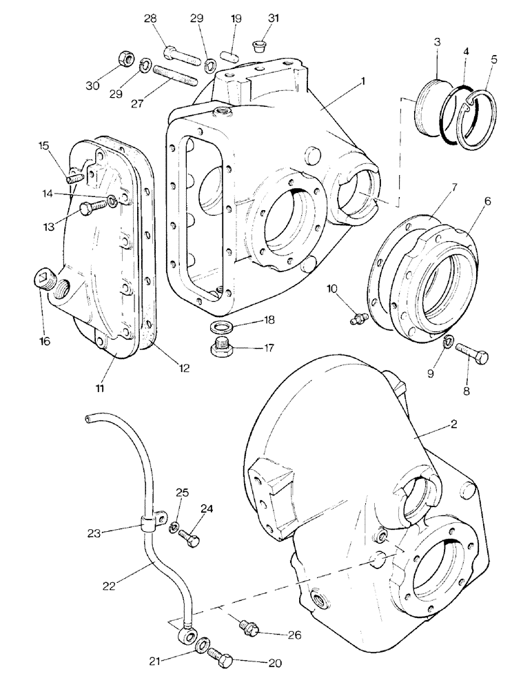 Схема запчастей Case IH 1290 - (E-02) - FINAL DRIVE REDUCTION HOUSING AND COVERS (05) - REAR AXLE