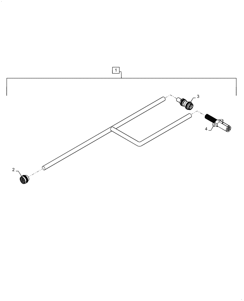 Схема запчастей Case IH 2150 - (55.015.AB[11]) - WIRE HARNESS DRAW BAR EXTENSION (55) - ELECTRICAL SYSTEMS