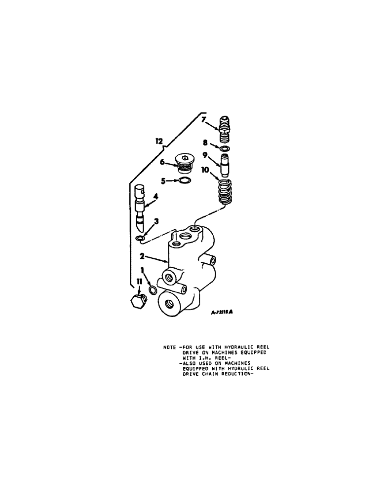 Схема запчастей Case IH 503 - (229[1]) - REEL DRIVE FLOW DIVIDER (35) - HYDRAULIC SYSTEMS