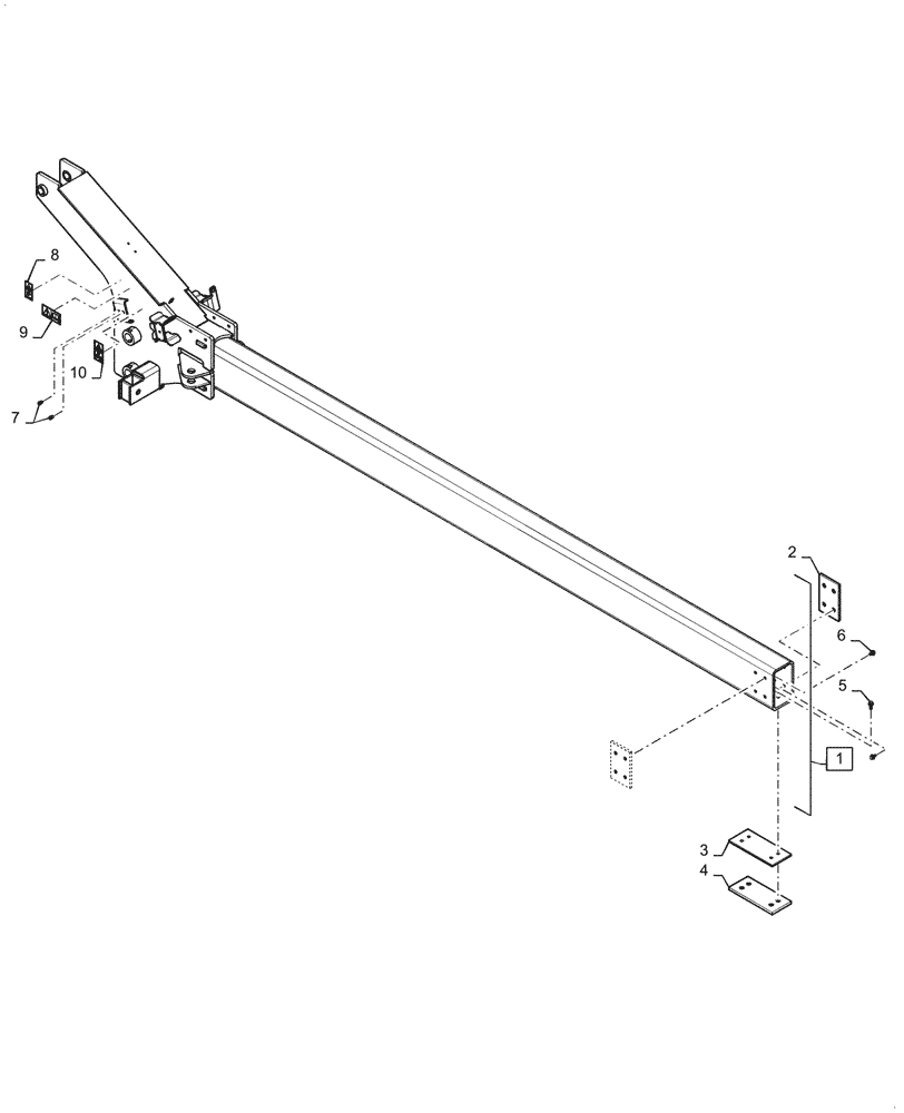 Схема запчастей Case IH 2150 - (37.100.AF[06]) - INNER HITCH DRAW BAR (37) - HITCHES, DRAWBARS & IMPLEMENT COUPLINGS