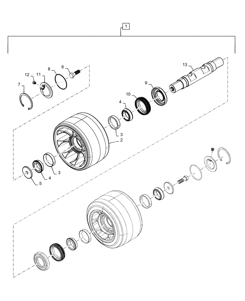 Схема запчастей Case IH QUADTRAC 470 - (88.100.48[01]) - DIA KIT, ADDITIONAL PRODUCTS, AXLE ASSY, WIDE (88) - ACCESSORIES