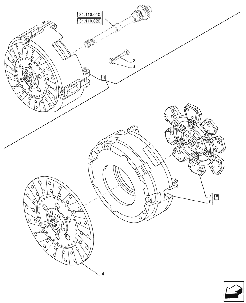 Схема запчастей Case IH JX95HC PLUS - (18.110.010) - STD + VAR - 334394, 335805, 335818 - CLUTCH, PTO (18) - CLUTCH