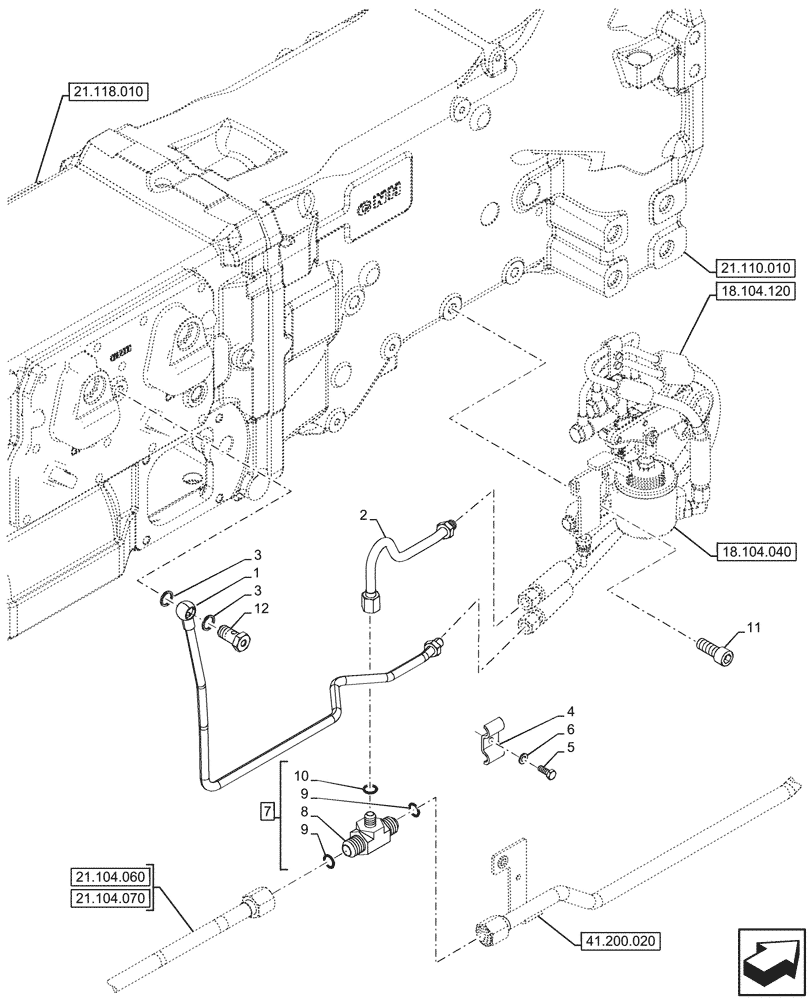 Схема запчастей Case IH FARMALL 80V - (18.104.110) - VAR - 743522, 759019 - PTO CLUTCH, CONTROLS, LINE, W/O MID MOUNT VALVES (18) - CLUTCH