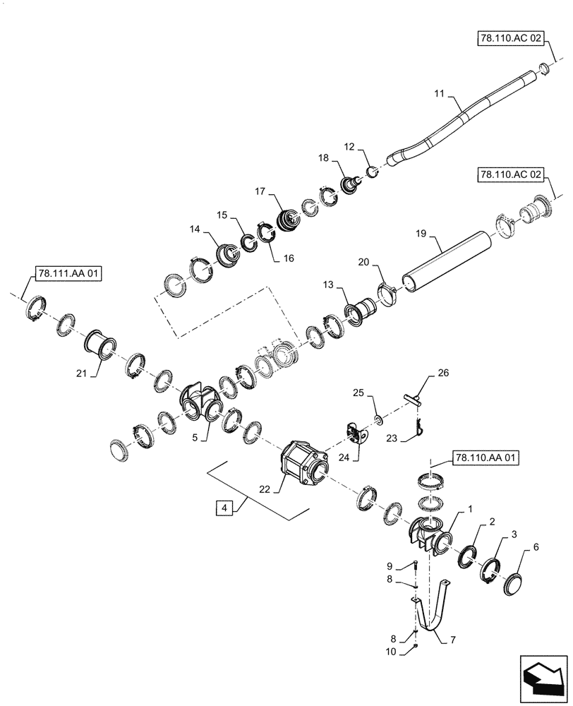 Схема запчастей Case IH PATRIOT 3340 - (78.110.AC[03.2]) - SUMP PLUMBING, ASN YGT042518 (78) - SPRAYING