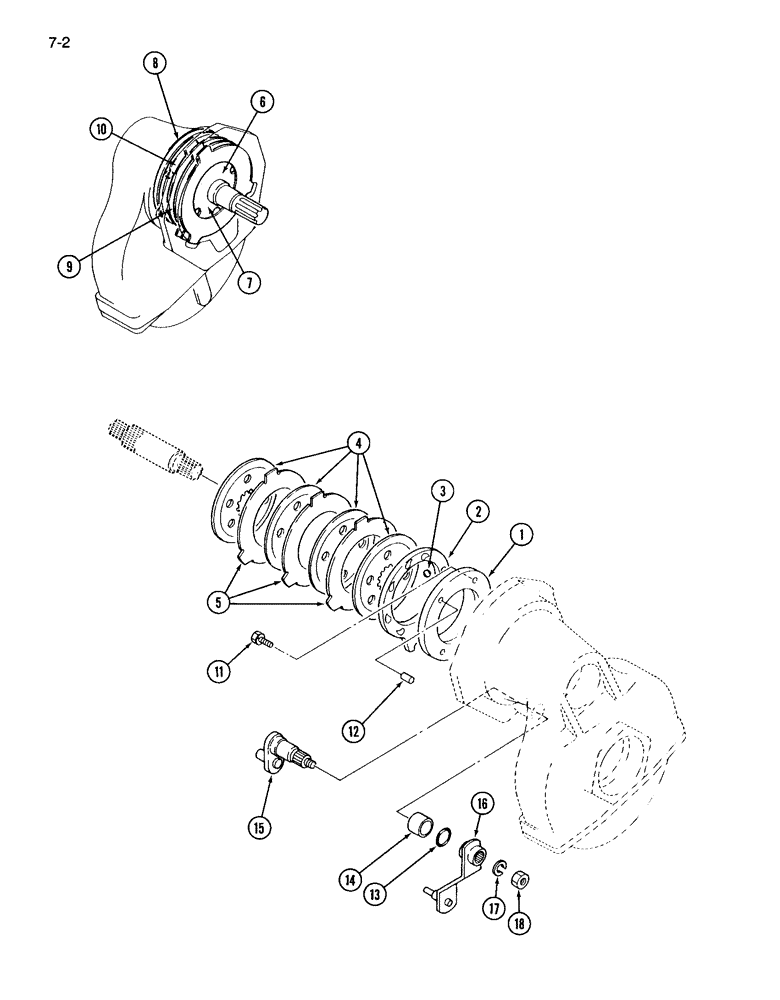 Схема запчастей Case IH 265 - (7-02) - BRAKES (07) - BRAKES