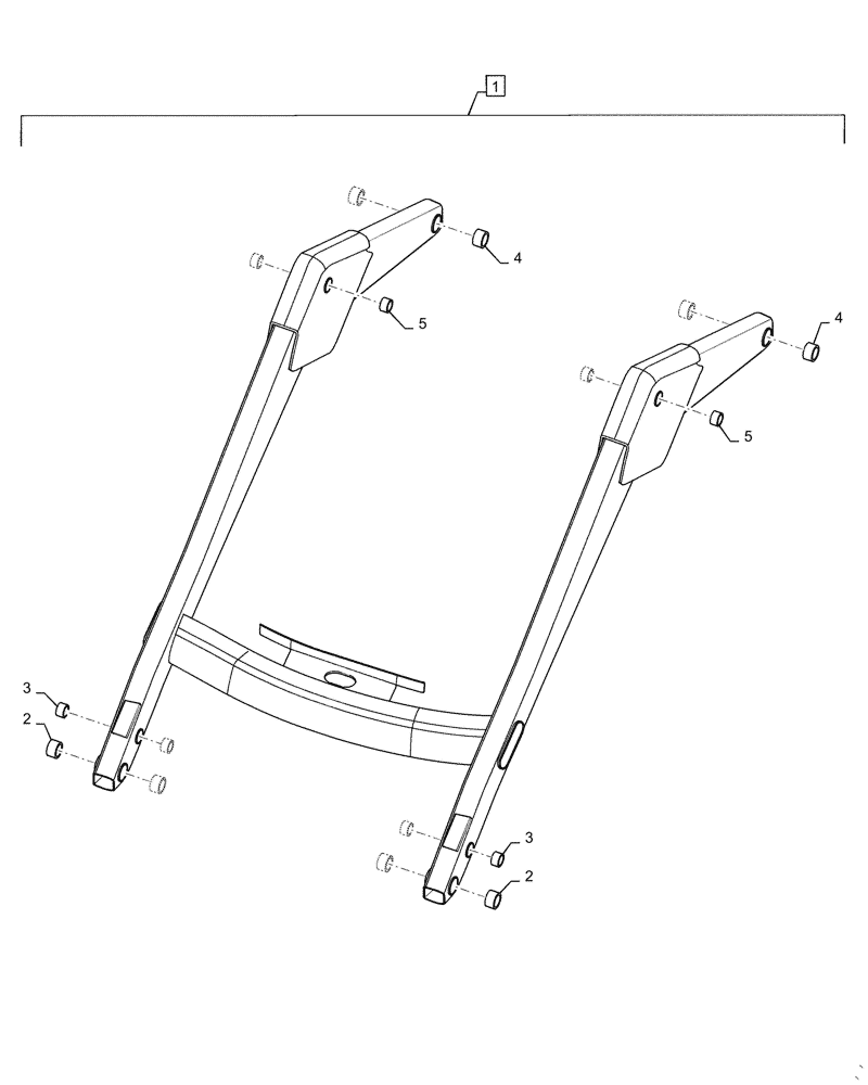 Схема запчастей Case IH L735 - (82.100.020) - LOADER ARM FRAME BUSHING (82) - FRONT LOADER & BUCKET