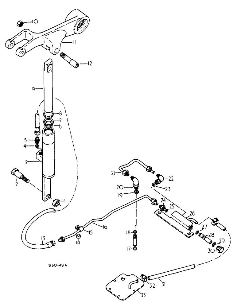 Схема запчастей Case IH 785 - (10-056) - ASSISTOR RAM AND PIPES (07) - HYDRAULICS