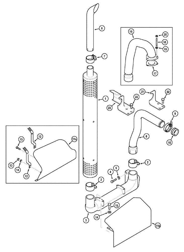 Схема запчастей Case IH CX100 - (02-19) - VERTICAL EXHAUST (02) - ENGINE